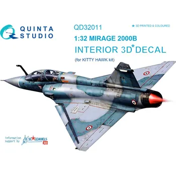 Plastikový model Quinta studio 1/32 Mirage 2000B 3D-Print&colour Inter.(KITTYH)