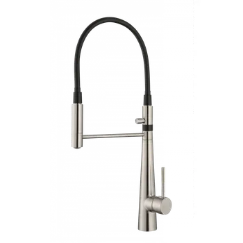 Vodovodní baterie Steno Stojánková dřezová baterie s magnetickým ramínkem, nerez/černá