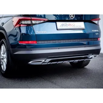 Koncovka výfuku Milotec "Dummy" koncovky výfuku pro Škoda Kodiaq 2016-, Alu Brush