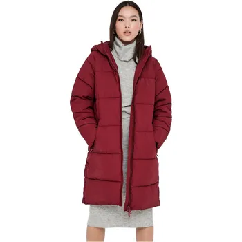 Dámský kabát kabát ONLY Sienna Long Puffer Otw - Rhubarb S