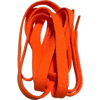 Tkaničky do bot Široké tkaničky do bot, jeden pár - Neonové oranžové, 160 cm