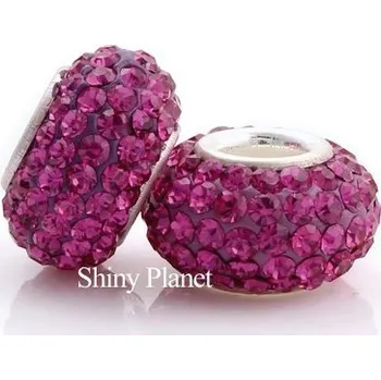 Souprava šperků Korálek s velkým průvlekem a šatony Fuksia AG 925 Z 378-1