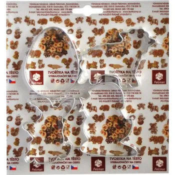 Vykrajovátko Felcman Vykrajovátka na velikonoční cukroví II. 4 ks