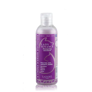 Kosmetika pro psa LADYBEL FRANCE Šampon pro suchou srst Lady Soyance 200 ml šampon pro psy a kočky s bio arganovým olejem