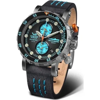 Hodinky Hodinky Vostok Europe SSN571 Nuclear Submarine chrono line titanium VK61/571H614 + dárek zdarma