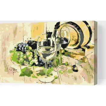 Malování podle čísel - Dva druhy vína Velikost: 40x60cm, Rámování: Pouze srolované plátno