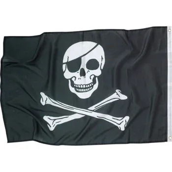 Party dekorace Amscan Pirátská vlajka černá 92 x 60 cm