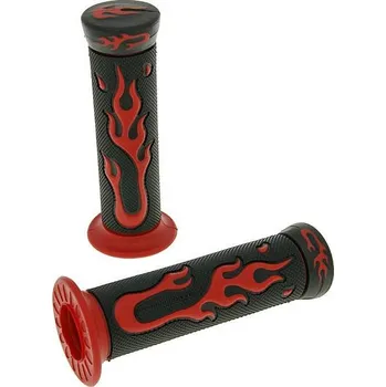 Motocyklový chránič Vparts Gripy Flame černá, červená VC12126