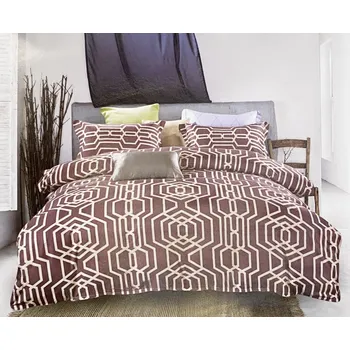 Povlečení Numberoplus Bavlněné povlečení na dvoulůžko + prostěradlo ZDARMA, Emerald - Hnědé