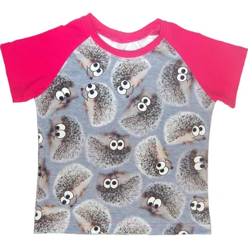 Dívčí tričko dosupliku Tričko dětké Ježkovy oči 104 růžová