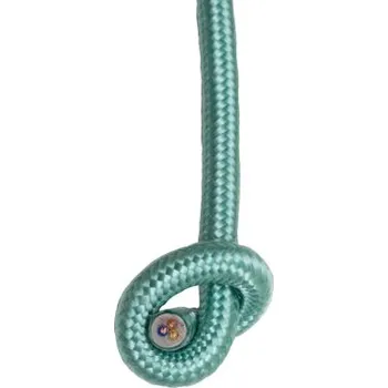 elektrický kabel Textilní kabel - azurová / 7 mm