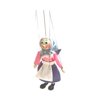 Dřevěná hračka Babička Světle modrá