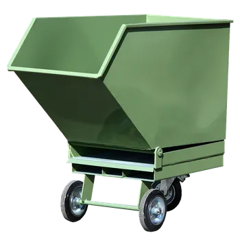 Výklopný přepravník s kapsami pro vidlice 250l Modrá RAL 5010