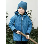 tyrkysová softshellová bunda s potiskem