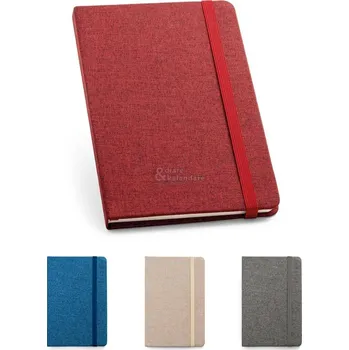 Zápisník Zápisník A5 linkovaný s pevnou vazbou, s textilním potahem, barva modrá