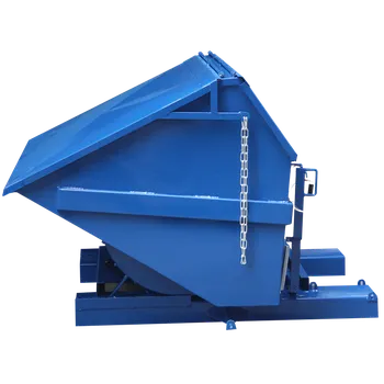 Skladový kontejner Výklopný kontejner Profi s víkem 800l Tmavě šedá RAL 7005