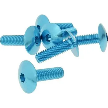 Spojovací materiál motoru Vparts Sada šroubů 6ks inbus na plasty modrá - M6x20 VC21241