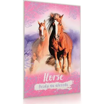 desky na sešit Desky na abecedu na písmena Koně Kůň