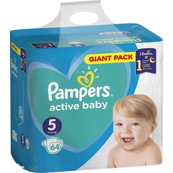 Plenkové kalhoty Pampers Active Baby Giant Pack S5 64ks 11-16kg