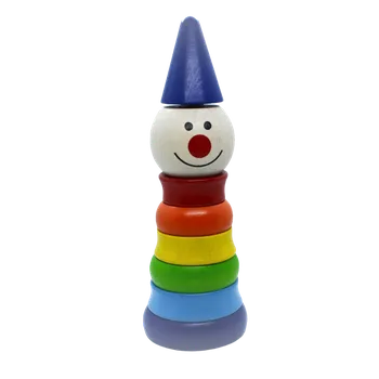 Dřevěná hračka Navlékací šašek