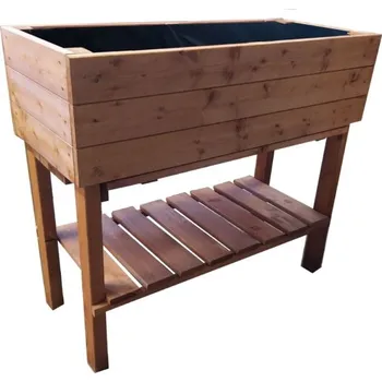 Vyvýšený záhon Záhon na vysokých nohách s nátěrem, 985 x 410 x 870 mm