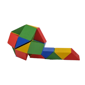 Dřevěná hračka Had hlavolam barevný