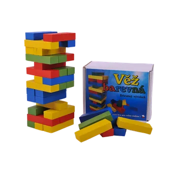 Dřevěná hračka Věž - jenga přírodní