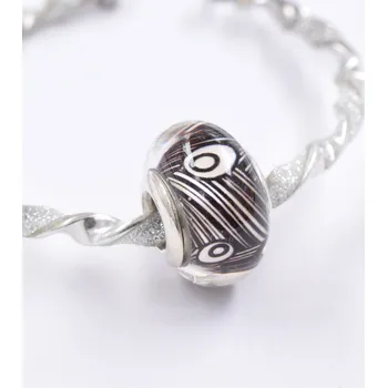 Souprava šperků Korálek černobílý paví oko AG 925/1000 Z 073-1