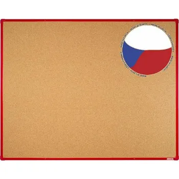 Kancelářský nábytek Korková nástěnka boardOK 150x120 - červená
