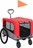 vidaXL Vozík pro psa za kolo a na běhání 2v1 63,5 x 107 x 131 cm, červený/šedý