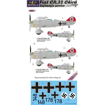 Plastikový model 1/32 Decals Fiat CR.32 Chirri Luftwaffe Service