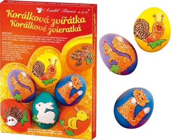 Velikonoční dekorace Anděl Přerov Sada k dekorování vajíček 7727 korálková zvířátka