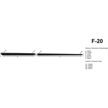 Lišta karosérie Ochranné lišty dveří LDF20