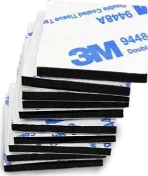 Lepicí páska 3M Uni černá oboustranná samolepka 30 x 30 mm