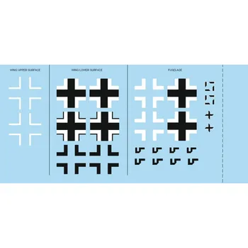 Plastikový model 1/48 Decals Bf 109G-6 national insignia (EDU)