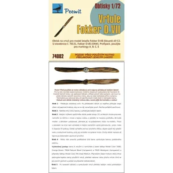 Plastikový model 1/72 Decal Fokker D.VII Propeller (EDU 70131)