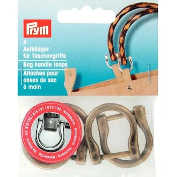 Úchyty, poutka Prym na ucha tašek a kabelek, staromosazné