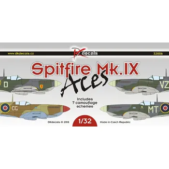 Plastikový model 1/32 Spitfire Mk.IX ACES (7x camo)