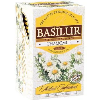 Čaj Basilur bylinný čaj Camomile - heřmánek, porcovaný s přebalem, 30g (25x 1,2g), Herbal Infusion