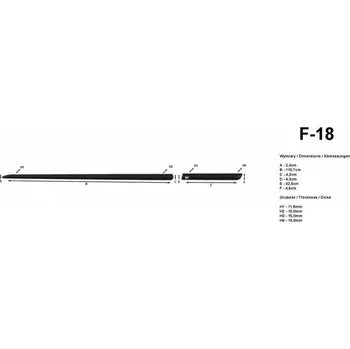 Lišta karosérie Ochranné lišty dveří LDF18