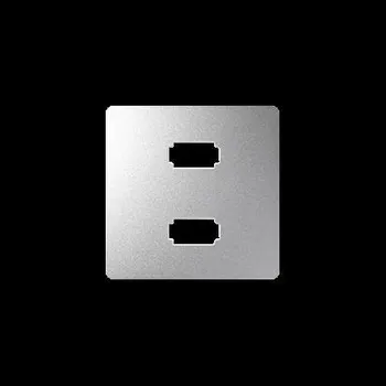 Elektrická zásuvka SIMON 82 8201090-093 kryt pro 2 x zásuvka USB (2.0) typ A, hliník