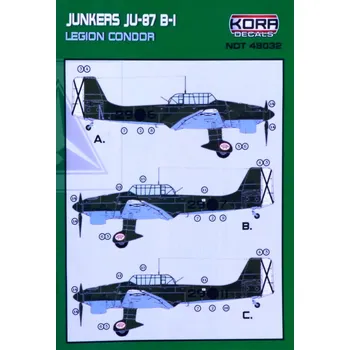 Plastikový model 1/48 Decals Junkers Ju-87 B-1 Legion Condor