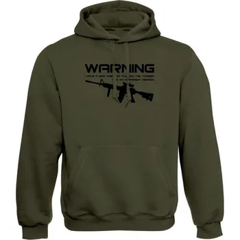 Pánská mikina Mikina s kapucí BAD HABIT M4 - olivová