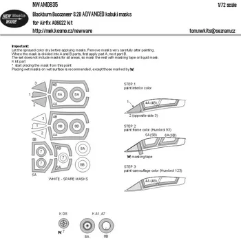 Plastikový model 1/72 Mask Blackburn Buccaneer S.2B ADVANCED (AIRF)