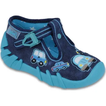 Chlapecké bačkory Bačkůrky papučky botičky Befado Speedy 110P342 s autíčky velikost: 19