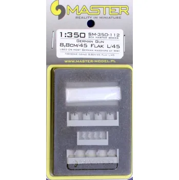 Plastikový model 1/350 German gun 8,8cm/45 FLAK L/45 (4 pcs.)