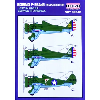 Plastikový model 1/32 Decals P-26A/B Peashooter Last USAAF Service