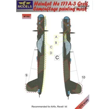 Plastikový model 1/72 Mask He 177A-3 Greif Camouflage painting