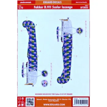 Plastikový model Decals 1/72 Fokker D.VII 5color lozenge (EDU)