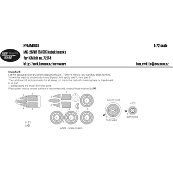 Plastikový model 1/72 Mask MiG-25RBF BASIC (ICM 72174)